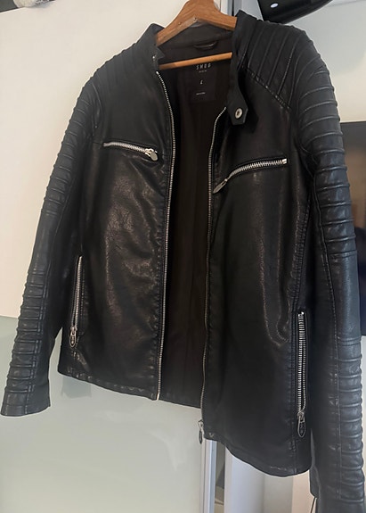Miesten biker-takki, koko L.