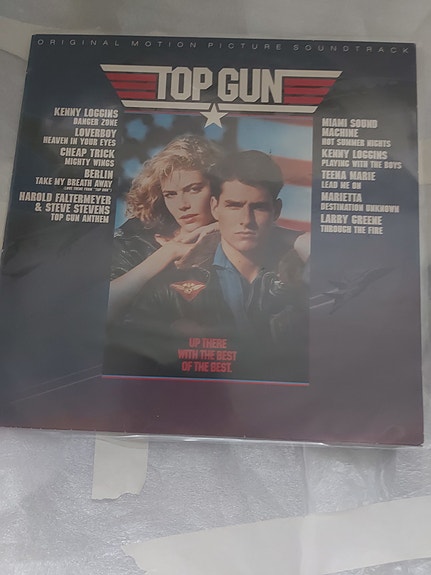 Top Gun  elokuvamusiikki Vinyylilevy , hyvä kunto!