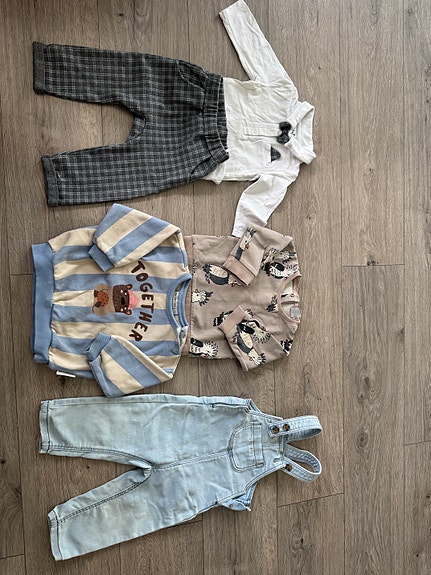 Lindex vauvan vaatepaketti koko 74 kirjava unisex