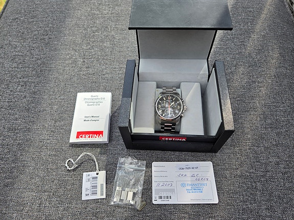 Certina DS Podium Chronograph metallirannekeella