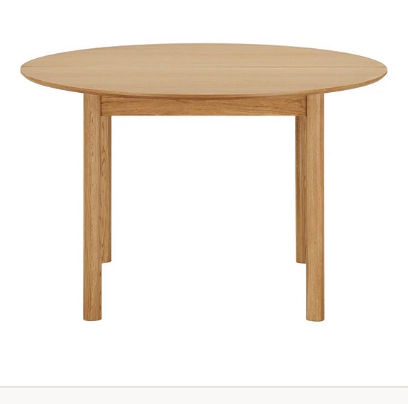 O: PYÖREÄ jatkettava ruokapöytä Ø120x120-170-220 cm