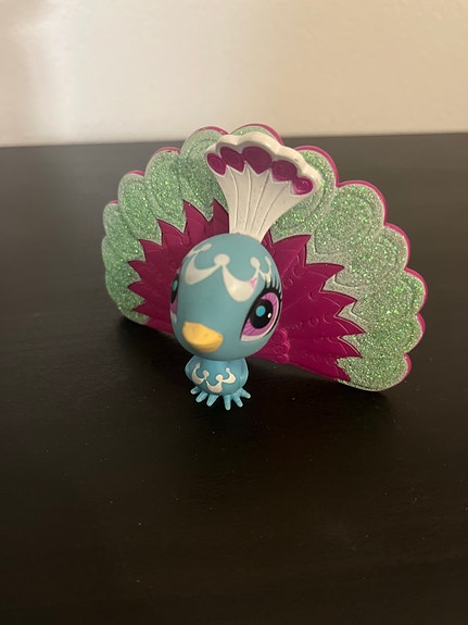 LPS #3006 glitter riikinkukko