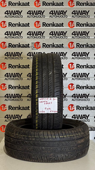 205/55R16 NEXEN N BLUE S 91V DOT21/24 5,5-6,5MM UUDENVEROISET 4KPL