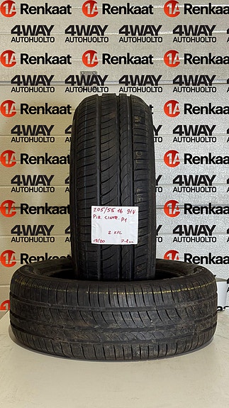 205/55R16 PIRELLI CINTURATO P1 91V DOT19/20 7-8MM UUDENVEROISET 2KPL