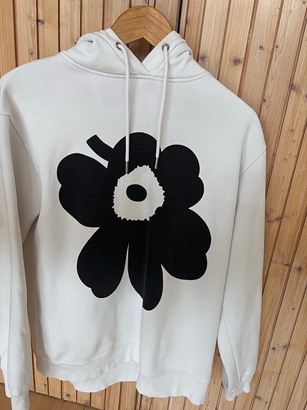 Marimekko Unikko huppari S valkoinen