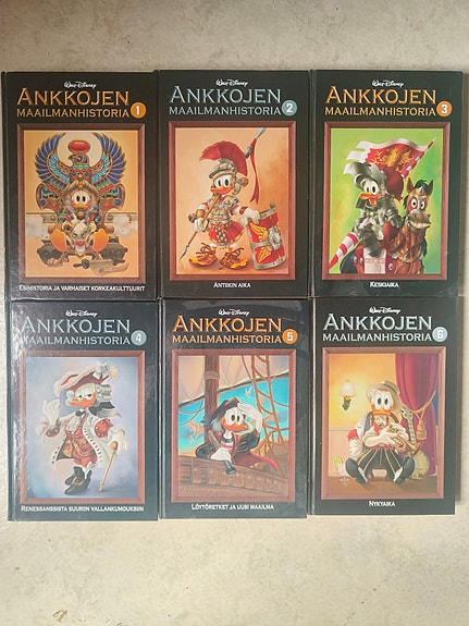 Disney Ankkojen maailmanhistoria kirjasarja osat 1–6