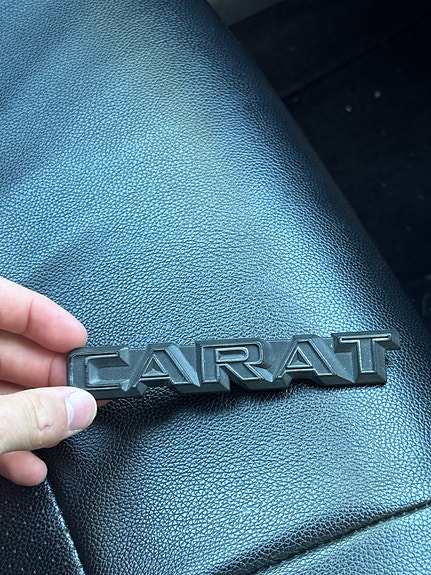 Golf mk2 CARAT takamerkki