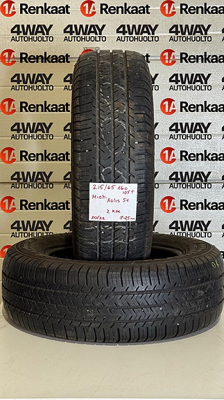 215/65R16C MICHELIN AGILIS 51 105T DOT20/22 7-7,5MM 2KPL