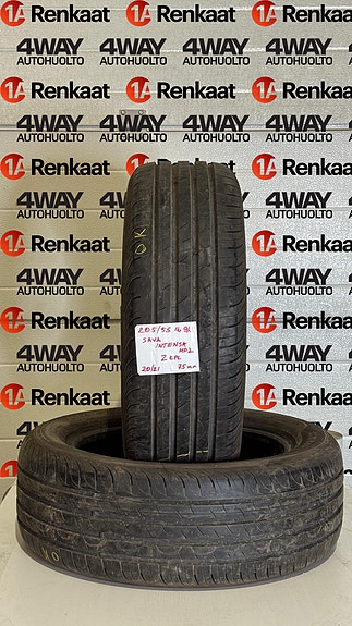 205/55R16 SAVA INTENSA HP2 96V DOT20/21 7,5MM UUDENVEROISET  2KPL