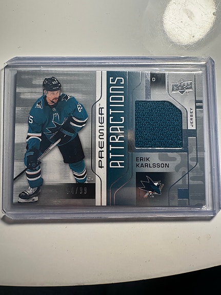 Upper Deck Premier Attractions Erik Karlsson  /99 San Jose Sharks