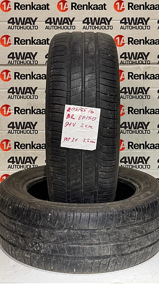 205/55R16 BRIDGESTONE EP150 91V DOT21 5,5MM 2KPL