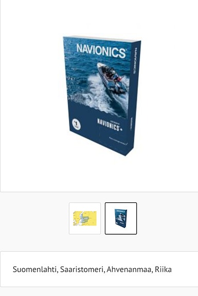 Navionics+ kartta kortti jossa Suomen järvet.
