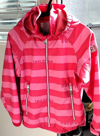 REIMA TEC LASTEN GORETEX ULKOILUTAKKI PINKKI/VAAL.PUN RAIDALLINEN