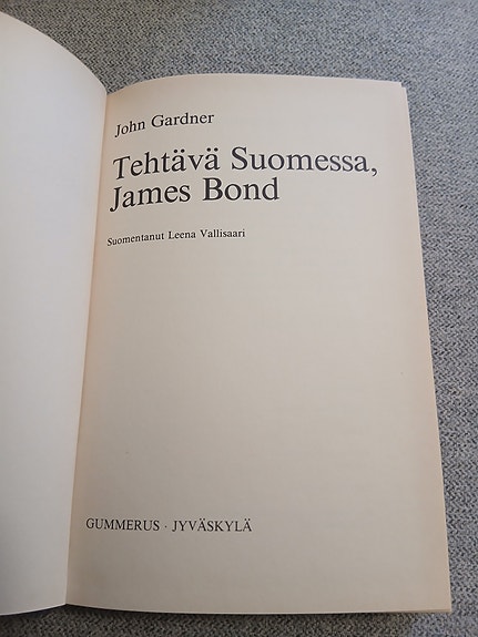 John Gardner – Tehtävä Suomessa, James Bond -kirja