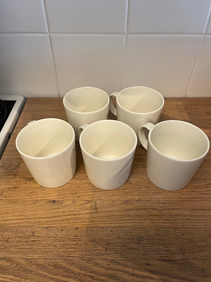 Iittala valkoiset mukit 5 kpl