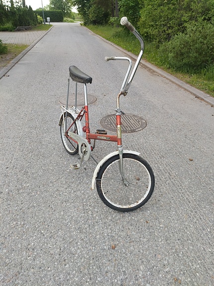 Poni taittopyörä 20" punavalkoinen