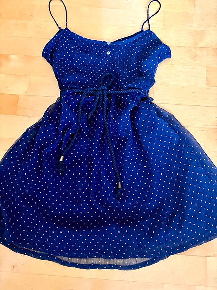Polka dot sifonki mekko, S
