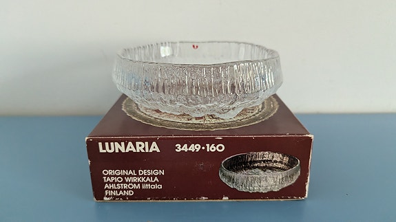 Iittala Lunaria Kulho (1971-1992, Tapio Wirkkala, Alkuperäisessä Paketissa)