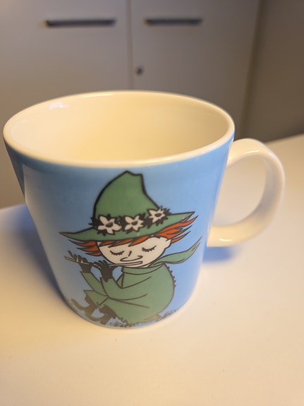 Arabia Muumimuki sininen Nuuskamuikkunen