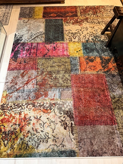 Tilkkumatto / patchwork matto 230 x 165 cm