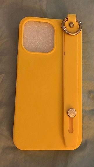 Apple iphone 13 Pro keltainen puhelinkuori sormiremmi