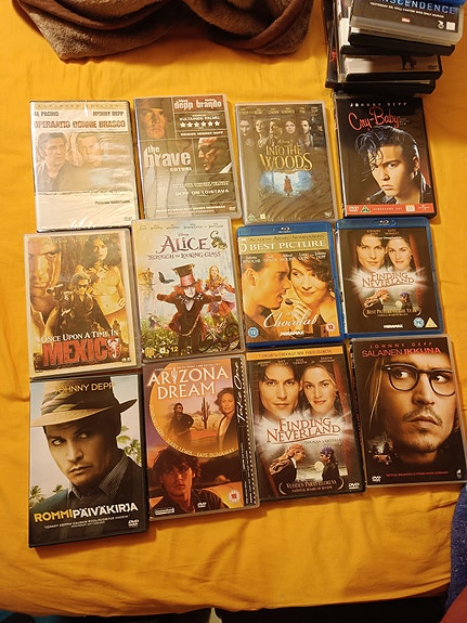Johnny Depp elokuvia 37kpl
