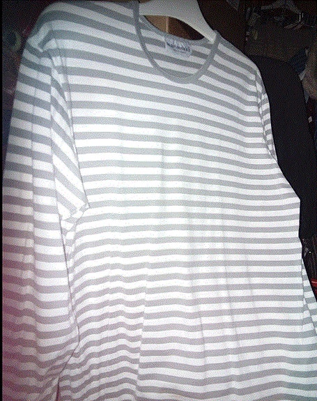 Aito MARIMEKKO raitapaita Made in Finland. koko L-XL valk/vaal.harmaa