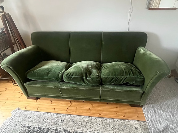 Vihreä vintage sohva