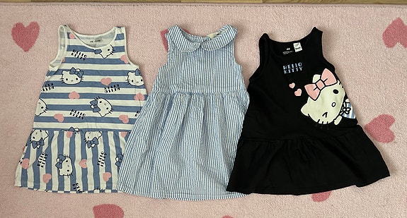 3 kpl H&M kesämekkoja, koko 104