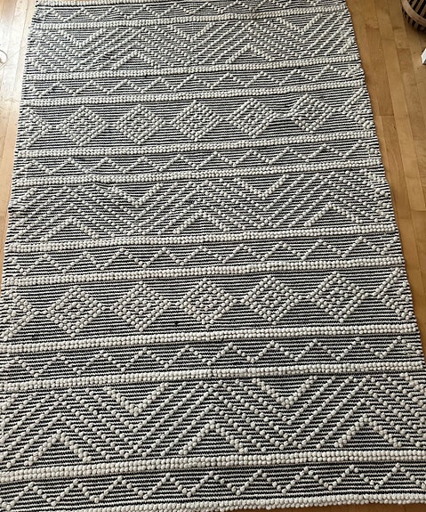 Jysk Vangunu matto 140x200 cm harmaa-valkoinen