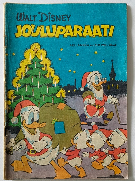 Aku Ankka Jouluparaati sarjakuvalehti 51 B 1961