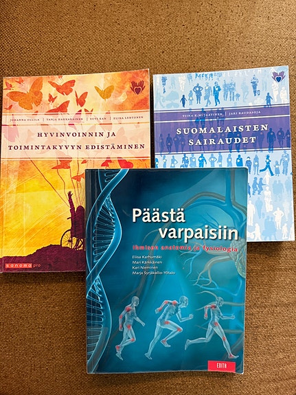 Lähihoitajan tai hoiva-avustajan oppikirjoja
