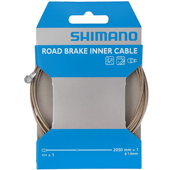 Shimano Road Stainless Steel SUS Brake Inner Cable 1.6mm x 2050mm