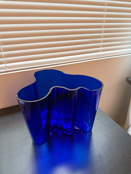 160mm Iittala Aalto maljakko sininen