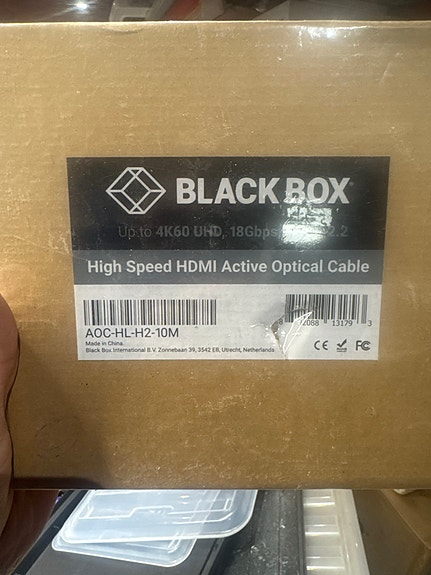 Black box high speed HDMI active optical cable