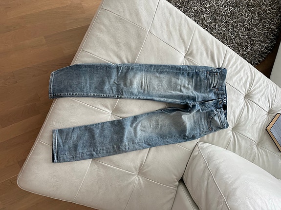 H&M Super Stretch farkut koko 140 sininen pojat