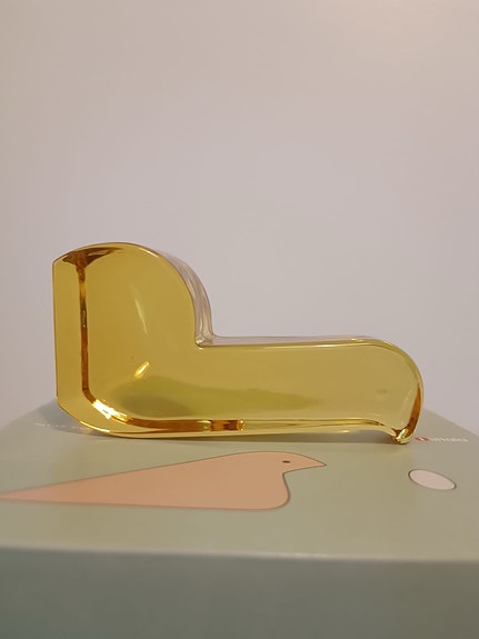 Iittala Minä Perhonen lasilintu keltainen