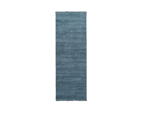 Rugvista Premium Handloom Fringes villamatto 80 x 200 cm sininen