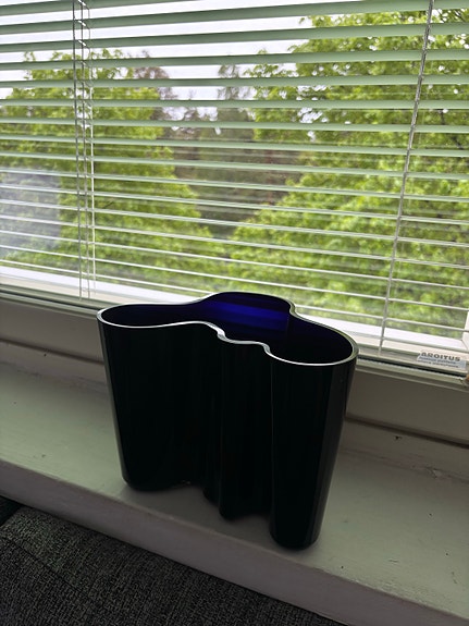 Iittala Alvar Aalto maljakko 160mm koboltinsininen