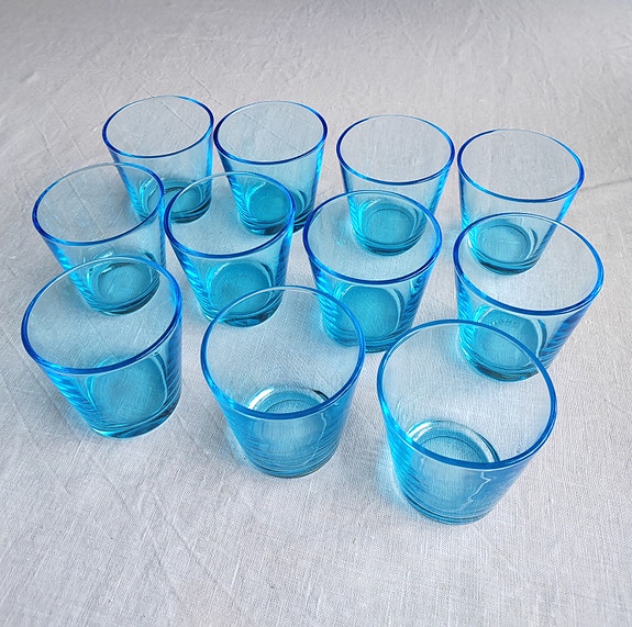 Iittala Kartio lasit 11kpl, vaaleansiniset