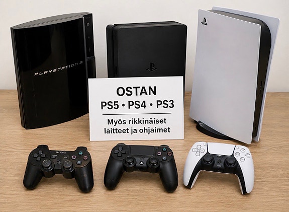 Ostan PlayStation 5, PS4 ja PS3  KANTA-HÄME