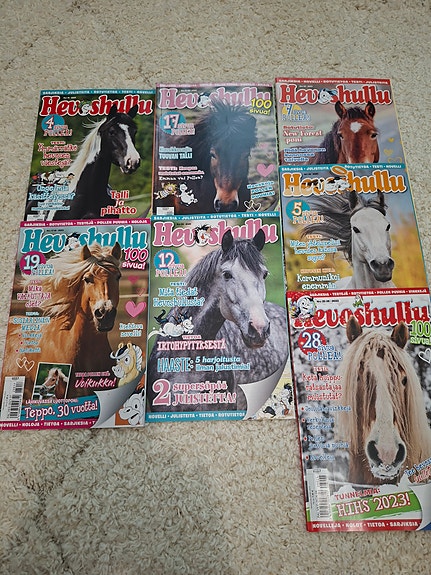 Hevoshullu -lehtiä 7 kpl