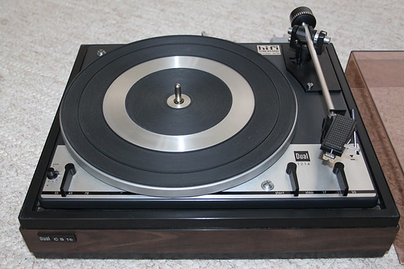 70-luku DUAL CS16 / 1214 vanha hifi levysoitin levari vintage + pölykansi *VIKA