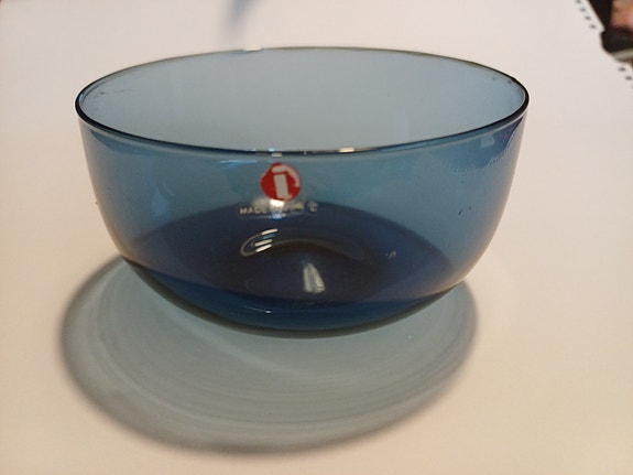Iittala sininen lasikulho