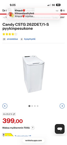 Uusi pyykinpesukone