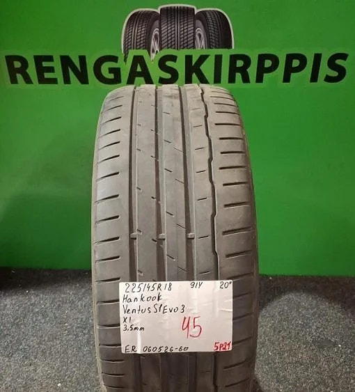 225/45R18 Hankook Ventus S1 Evo 3 91Y kesärengas