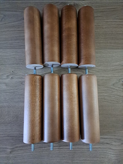 Sängyn jalat, 20cm pitkät, 8kpl, uudehko, kaluste kaakko