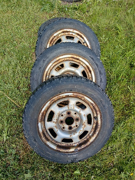 Corollan nastarenkaat 175/65 R14 teräsvanteilla