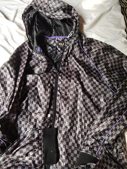 Ruutu-kuviollinen takki L-XL