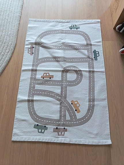 Lasten auto rata kuvioinen matto